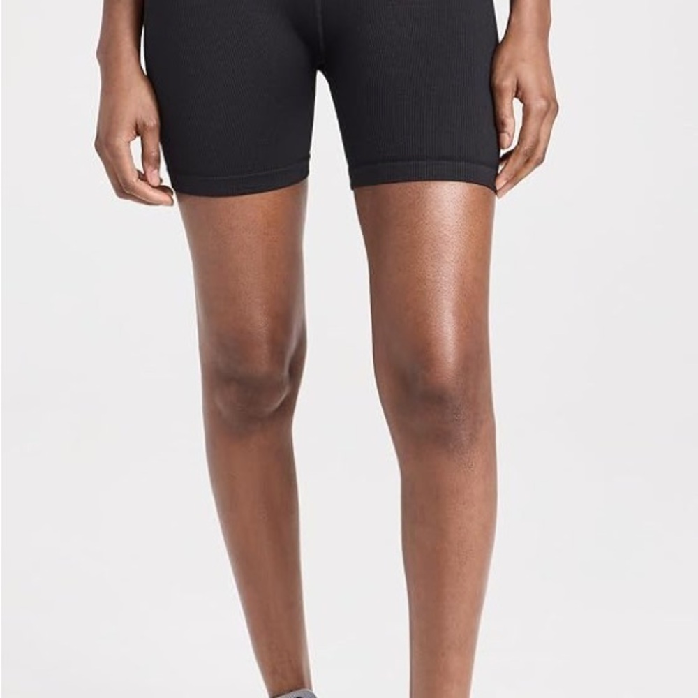Spiritual Gangster Ribbed Biker Shorts – Black – XS/S